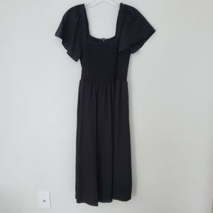 Madewell Black Linen Blend Dress Sz S